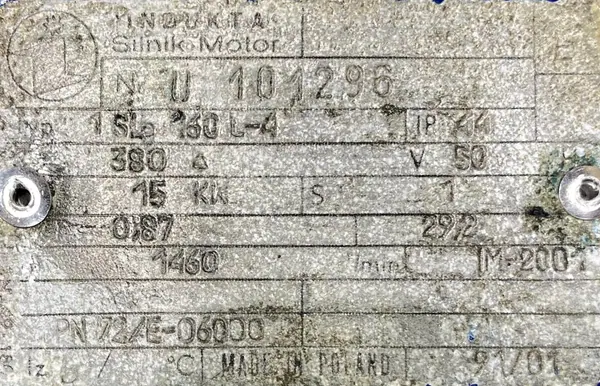 Silnik elektryczny 15kW 1460obr. 3fazowy INDUKTA B5 - zdjęcie 2