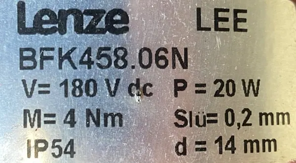 Motoreduktor / przekładnia 0,18kW 34,5obr. 3fazowy HAMULEC Lenze - zdjęcie 4