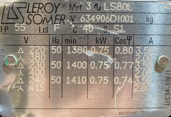 Motoreduktor / przekładnia 0,75kW 100obr. 3fazowy - zdjęcie 2