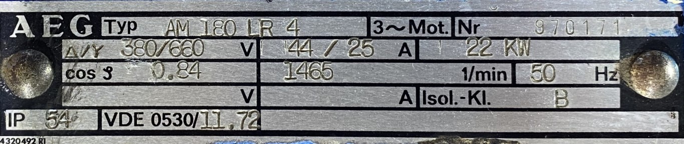 silnik elektryczny 22kW 1465obr. 3fazowy - zdjęcie 2