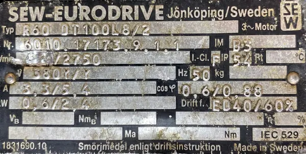 Motoreduktor / przekładnia 2,4kW 183obr. SEW - zdjęcie 2