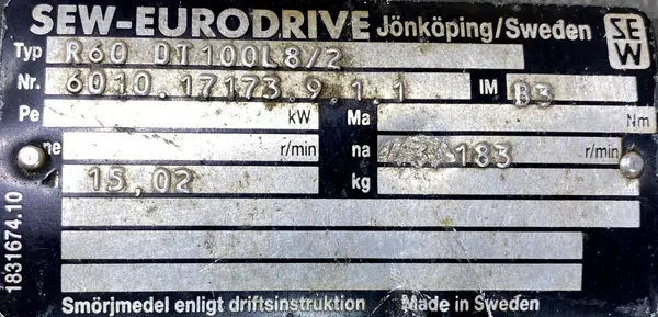 Motoreduktor / przekładnia 2,4kW 183obr. SEW - zdjęcie 3