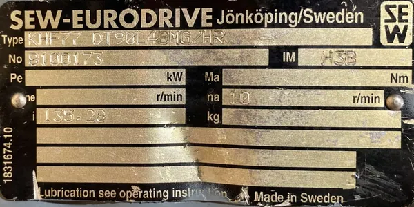 Motoreduktor / przekładnia 1,5kW 10obr. HAMULEC SEW - zdjęcie 4