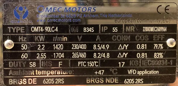 Motoreduktor / przekładnia 2,2kW 57obr. - zdjęcie 2