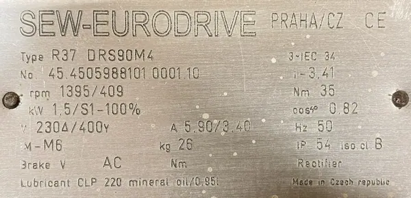 Motoreduktor / przekładnia 1,5kW 409obr. SEW - zdjęcie 2