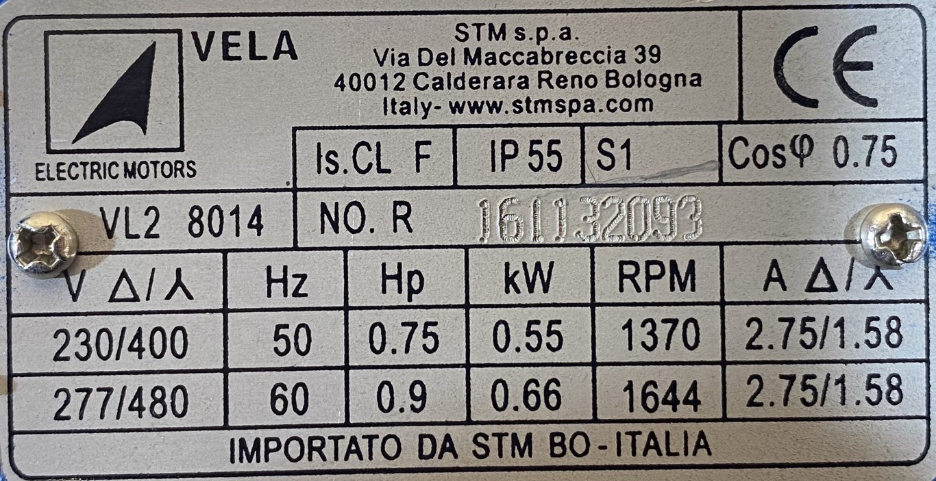 motoreduktor / przekładnia 0,55kW 34obr. 3fazowy - zdjęcie 2