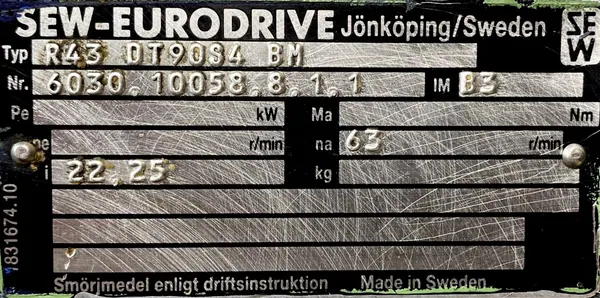 Motoreduktor / przekładnia 1,1kW 63obr. 3fazowy HAMULEC SEW - zdjęcie 2