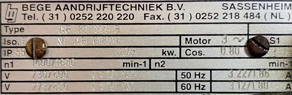 Motoreduktor / przekładnia 0,75kW 36obr. 3fazowy - zdjęcie 2