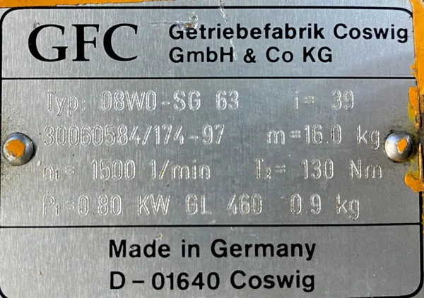 Motoreduktor / przekładnia 0,75kW 36obr. 3fazowy - zdjęcie 3