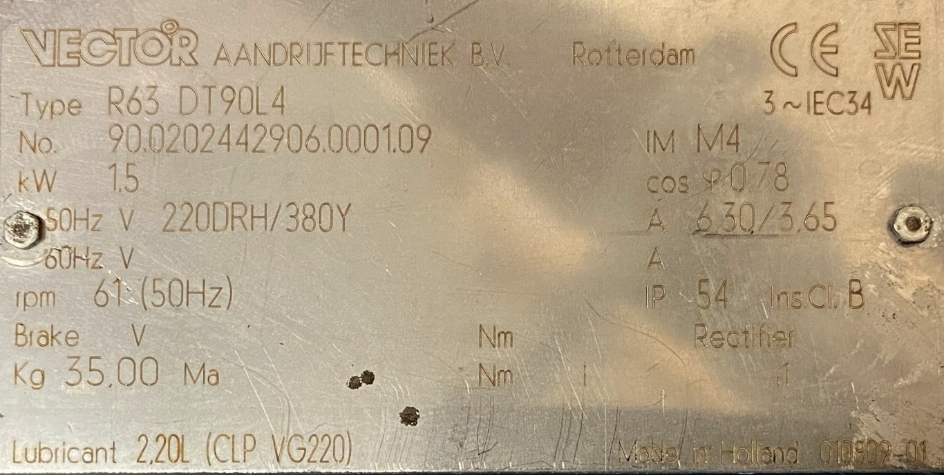 motoreduktor / przekładnia 1,5kW 61obr. SEW - zdjęcie 2