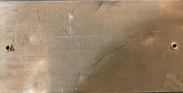Motoreduktor / przekładnia 0,55kW 207obr. 3fazowy SEW - zdjęcie 2