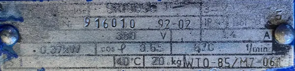 Silnik elektryczny 0,37kW 670obr. 3fazowy HAMULEC Tamel - zdjęcie 2