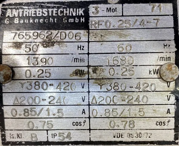 Pompa 0,25kW 1390obr. EF-V O E68 - zdjęcie 2
