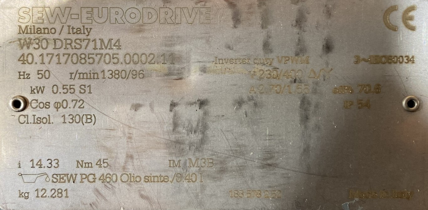 motoreduktor / przekładnia 0,55kW 96obr. 3fazowy SEW - zdjęcie 2