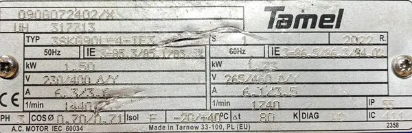 Motoreduktor / przekładnia 1,5kW 141obr.  - zdjęcie 2