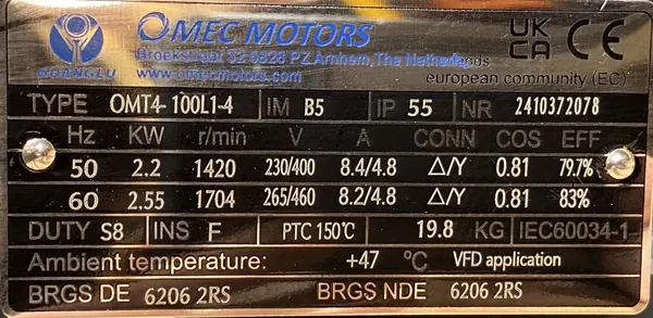 Motoreduktor / przekładnia 2,2kW 18obr. - zdjęcie 2