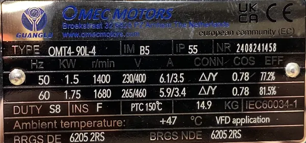 Motoreduktor / przekładnia 1,5kW 93obr. - zdjęcie 2