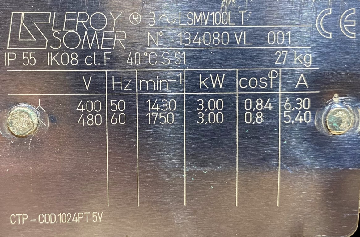 silnik elektryczny 3kW 1430obr. 3fazowy - zdjęcie 2