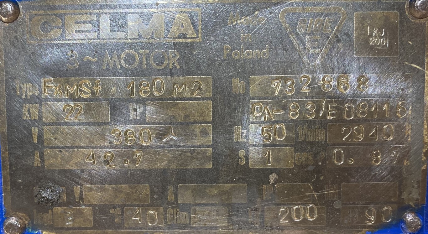 silnik elektryczny 22kW 2940obr. 3fazowy CELMA Ex - zdjęcie 2