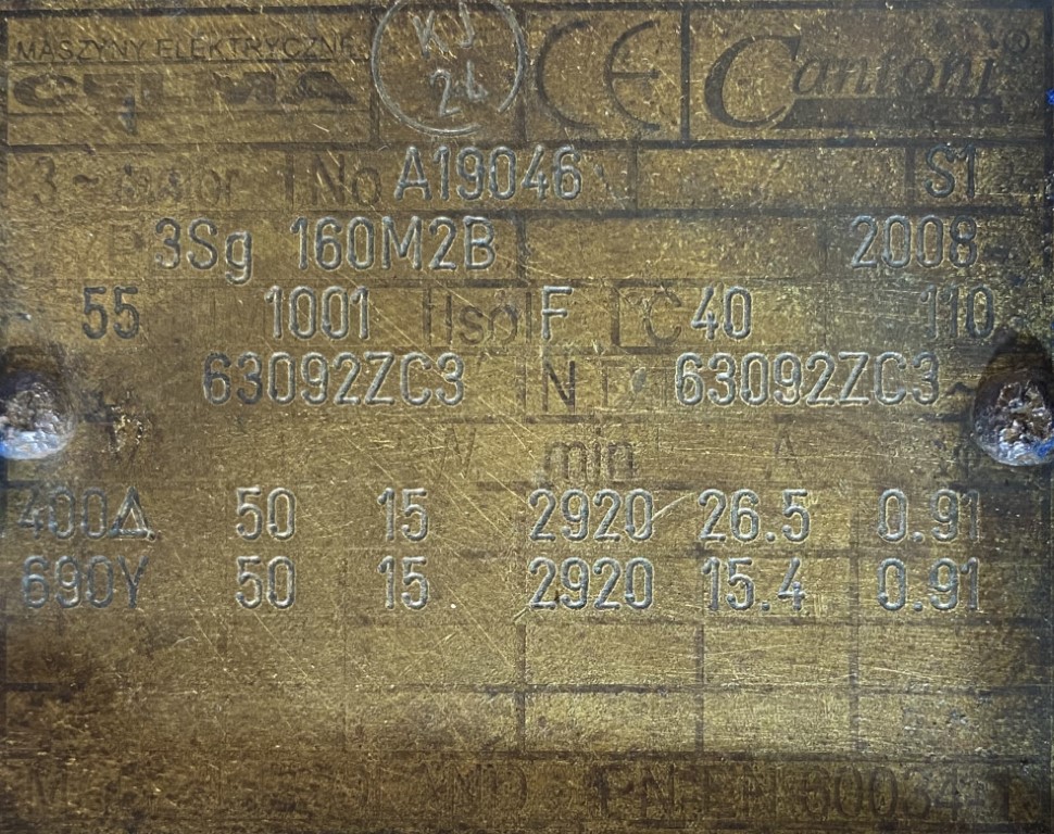 silnik elektryczny 15kW 2920obr. 3fazowy CELMA - zdjęcie 2