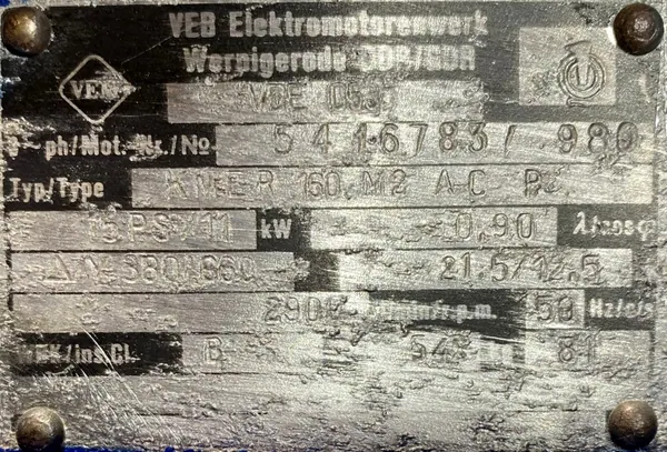 Silnik elektryczny 11kW 2900obr. 3fazowy VEM - zdjęcie 2