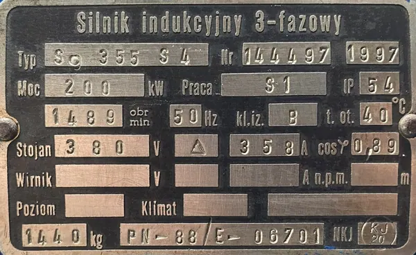 Silnik elektryczny 200kW 1489obr. 3fazowy EMIT - zdjęcie 2