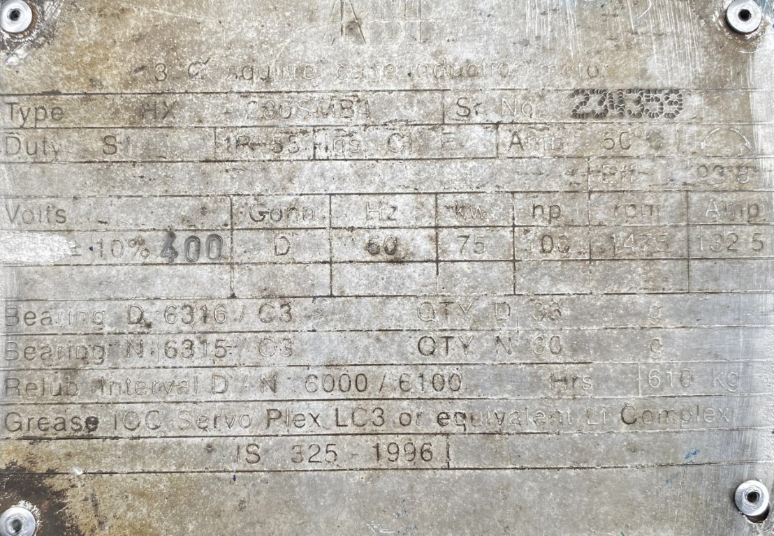 silnik elektryczny 75kW 1475obr. 3fazowy ABB - zdjęcie 2