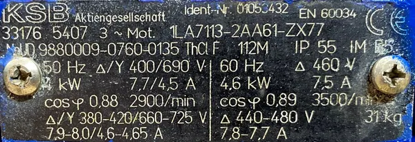 Silnik elektryczny 4kW 2900obr. 3fazowy - zdjęcie 2