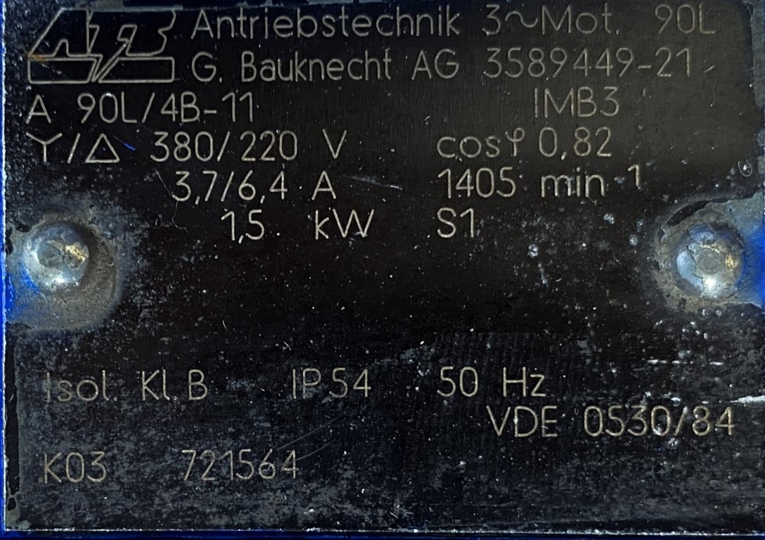 silnik elektryczny 1,5kW 1405obr. 3fazowy  - zdjęcie 2