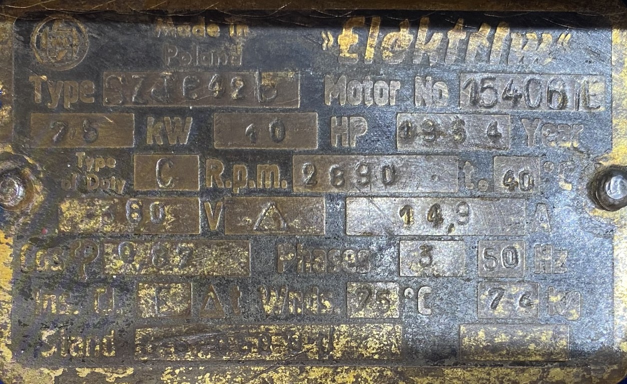 silnik elektryczny 7,5kW 2880obr. 3fazowy SZJe 42b - zdjęcie 2