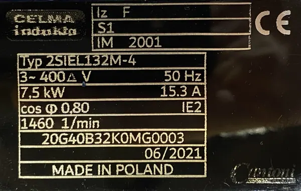 Silnik elektryczny 7,5kW 1460obr. 3fazowy INDUKTA IE2 - zdjęcie 2