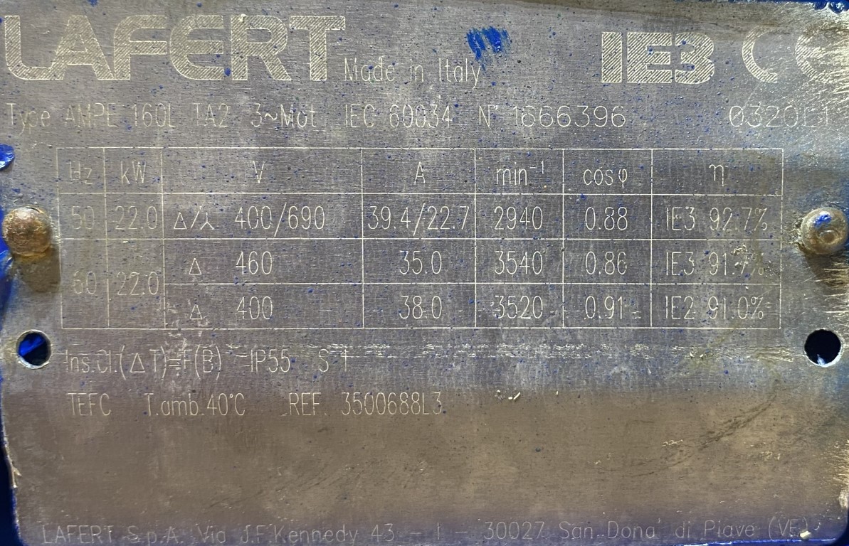 silnik elektryczny 22kW 2940obr. 3fazowy IE3 - zdjęcie 2