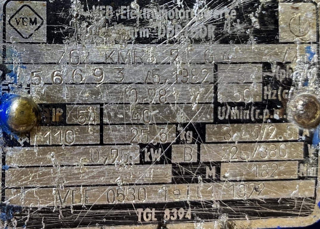 motoreduktor / przekładnia 0,75kW 40obr. VEM - zdjęcie 2