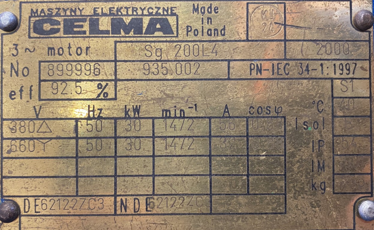 silnik elektryczny 30kW 1472obr. 3fazowy CELMA - zdjęcie 2