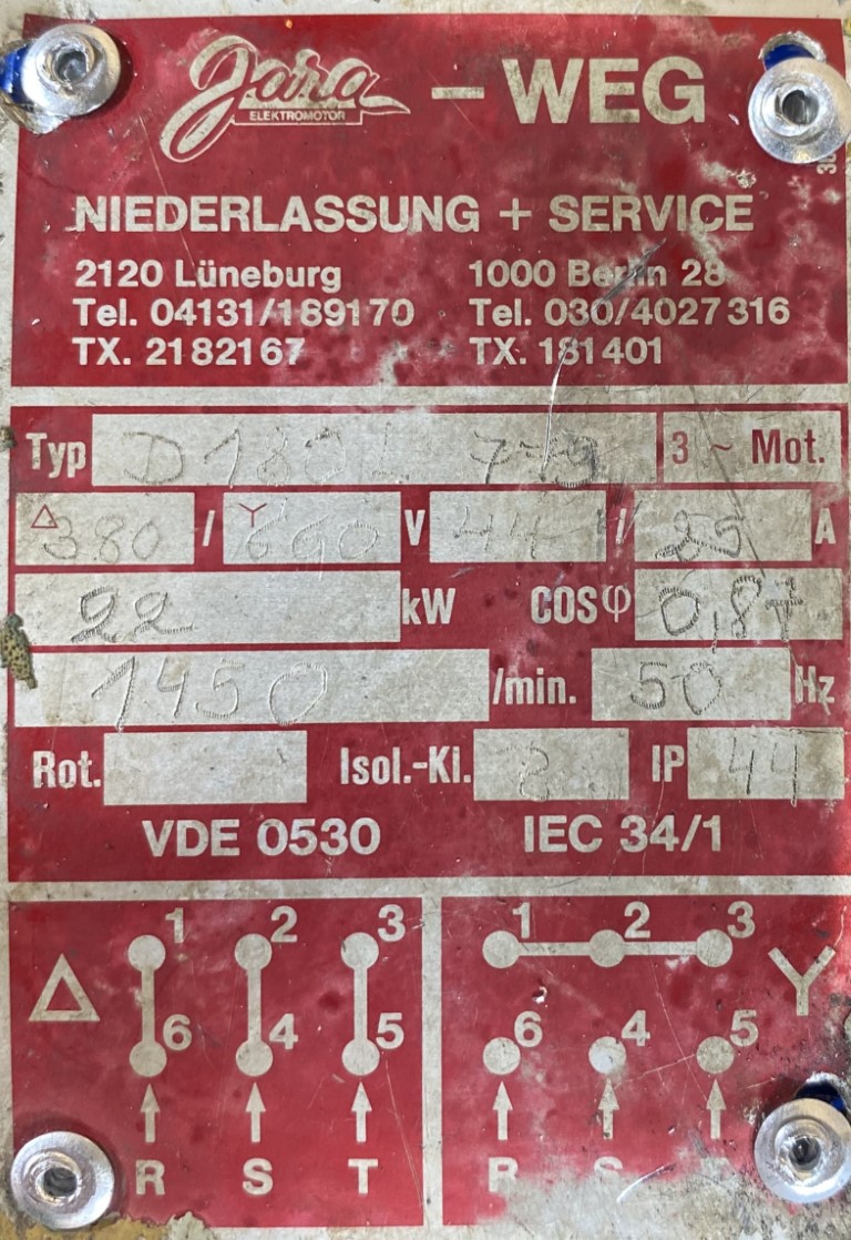 silnik elektryczny 22kW 1450obr. 3fazowy WEG - zdjęcie 2