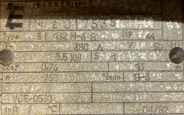 Silnik elektryczny 5,5kW 960obr. 3fazowy - zdjęcie 2