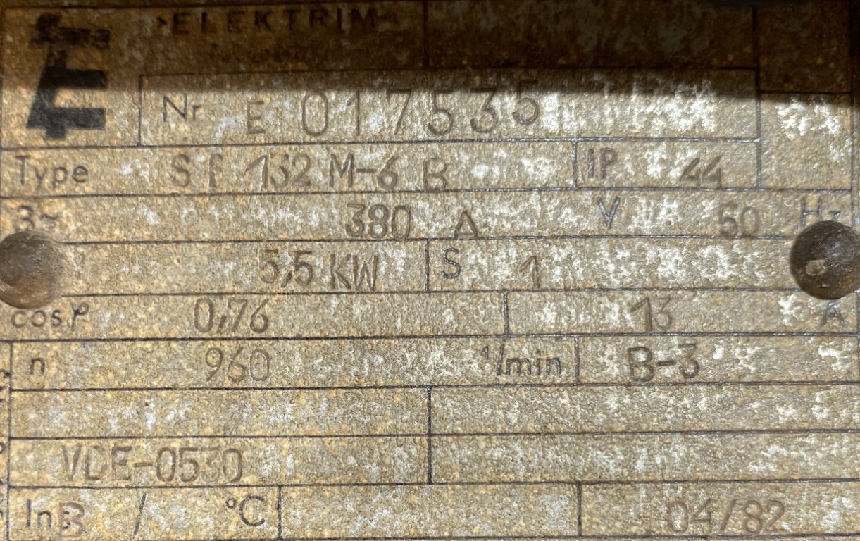 silnik elektryczny 5,5kW 960obr. 3fazowy - zdjęcie 2