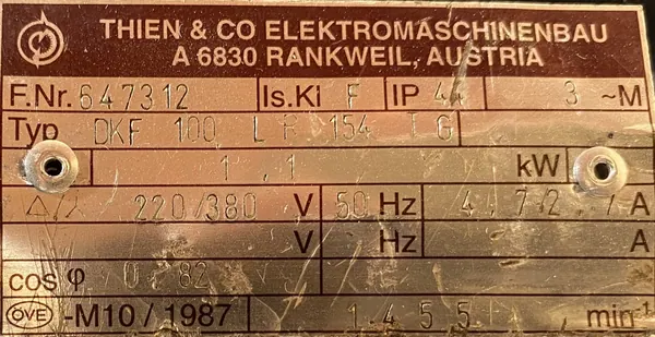 Motoreduktor / przekładnia 1,1kW 55obr. 3fazowy SEW - zdjęcie 2