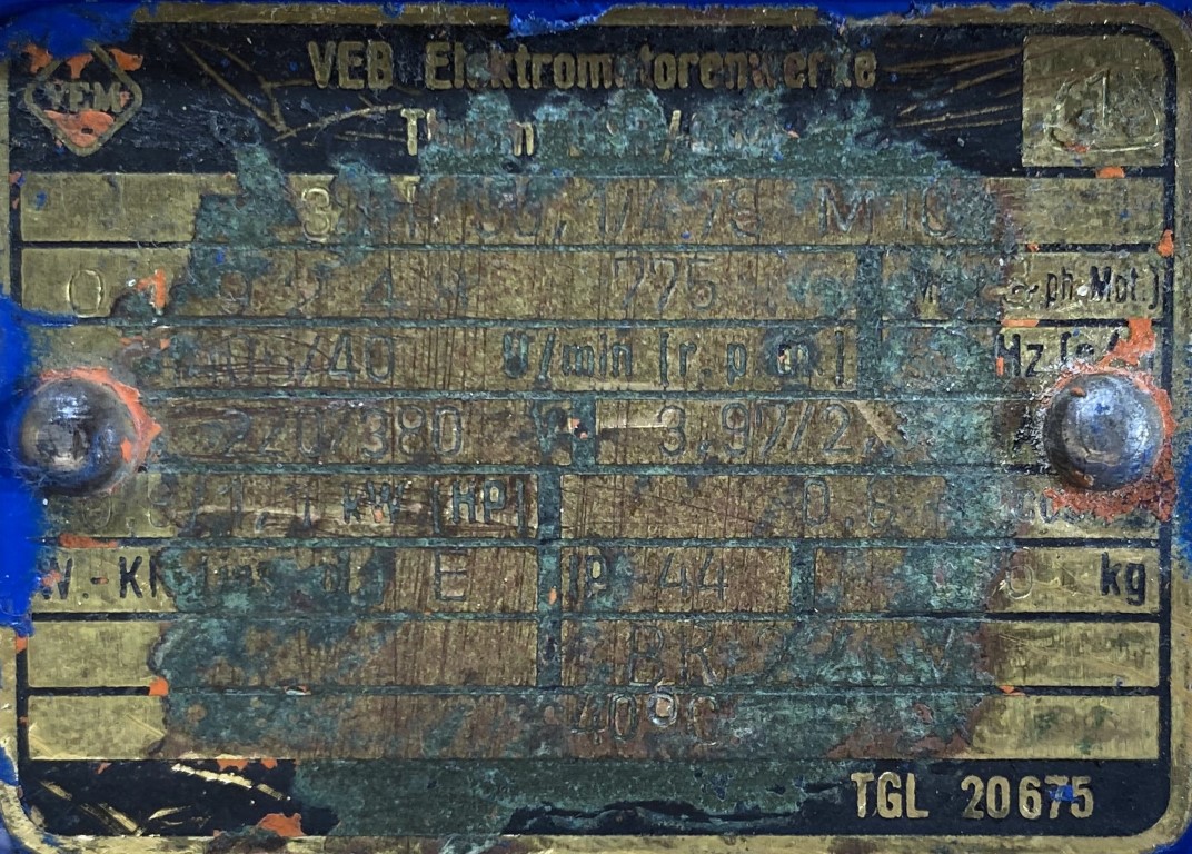 motoreduktor / przekładnia 0,8kW 40obr. 3fazowy VEM - zdjęcie 2