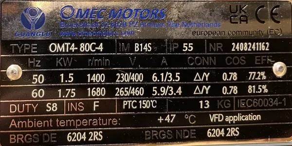 Motoreduktor / przekładnia 1,5kW 47obr. - zdjęcie 2
