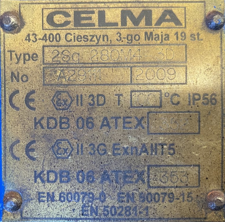 silnik elektryczny 90kW 1485obr. 3fazowy CELMA - zdjęcie 3