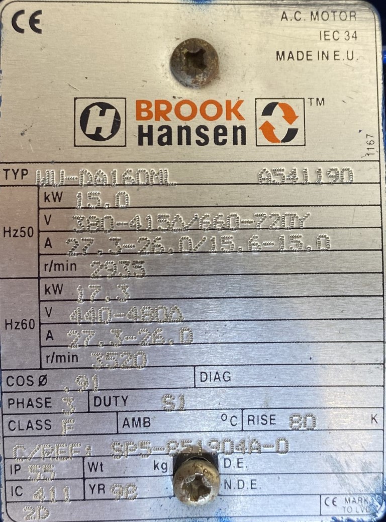 silnik elektryczny 15kW 2935obr. 3fazowy - zdjęcie 2