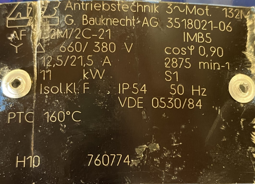 silnik elektryczny 11kW 2875obr. 3fazowy - zdjęcie 2