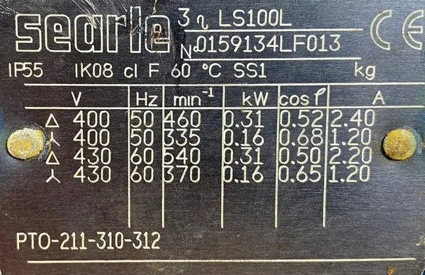 Silnik elektryczny dwubiegowy 0,16/0,31kW 335/460obr. - zdjęcie 2