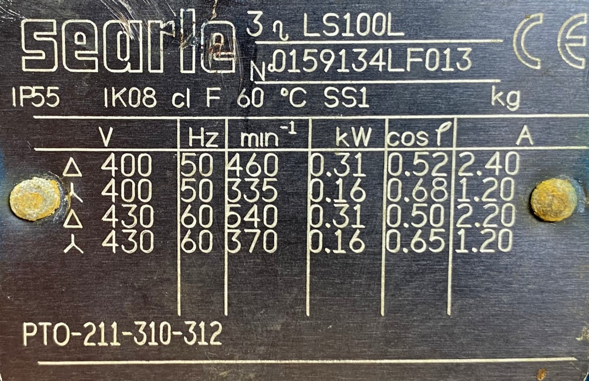 silnik elektryczny dwubiegowy 0,16/0,31kW 335/460obr. - zdjęcie 2