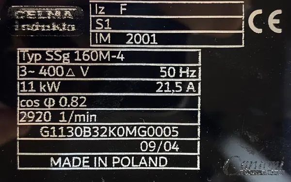 Silnik elektryczny 11kW 2920obr. 3fazowy INDUKTA - zdjęcie 2