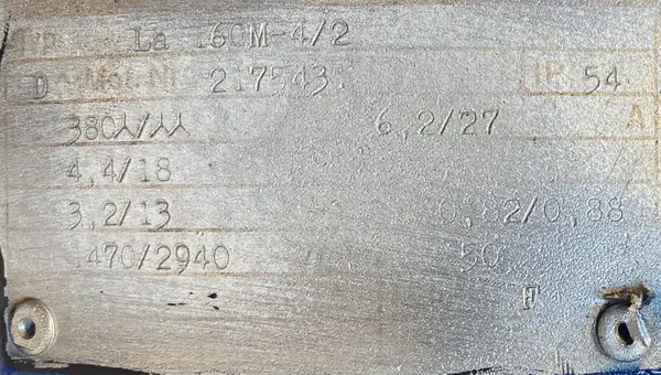 Silnik elektryczny dwubiegowy 18/4,4kW 2940/1470obr. - zdjęcie 2