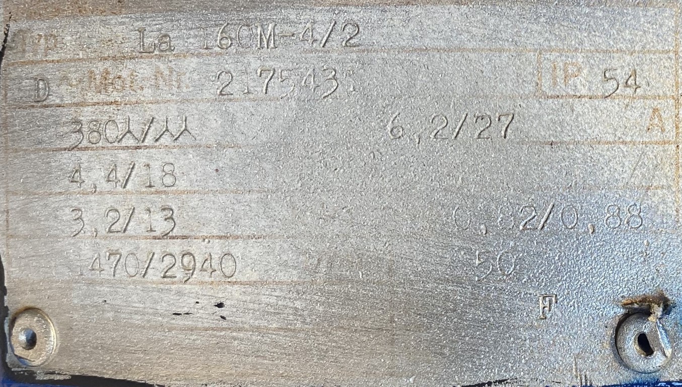 silnik elektryczny dwubiegowy 18/4,4kW 2940/1470obr. - zdjęcie 2