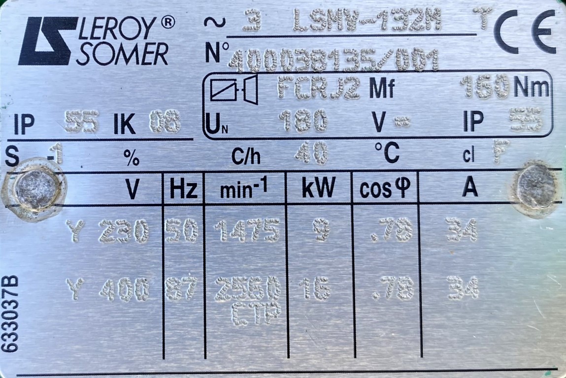 motoreduktor / przekładnia 9-15kW 57-98obr. HAMULEC - zdjęcie 3