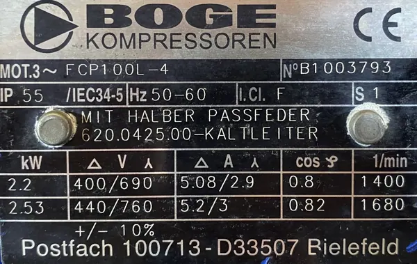 Silnik elektryczny 2,2kW 1400obr. 3fazowy 100B34B - zdjęcie 2